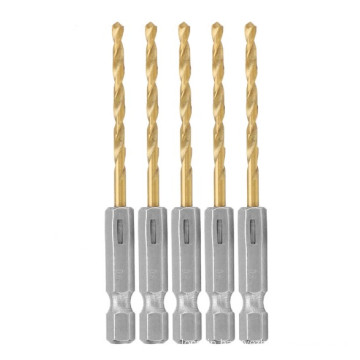 1/4 Inch Hex Shank Twist Drill Bit/ Titanium Coated HSS Twist Drill Bits